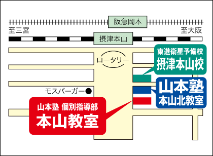 個別指導部岡本教室マップ